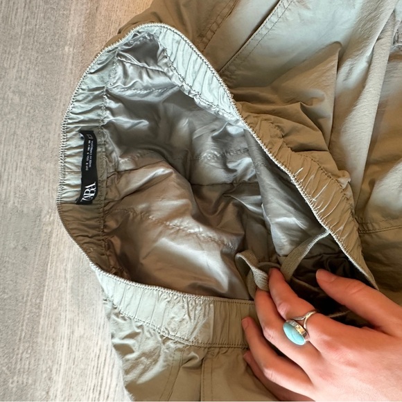 Zara Sage Tan Insulated Snow Cargo Pants Small - Picture 10 of 16